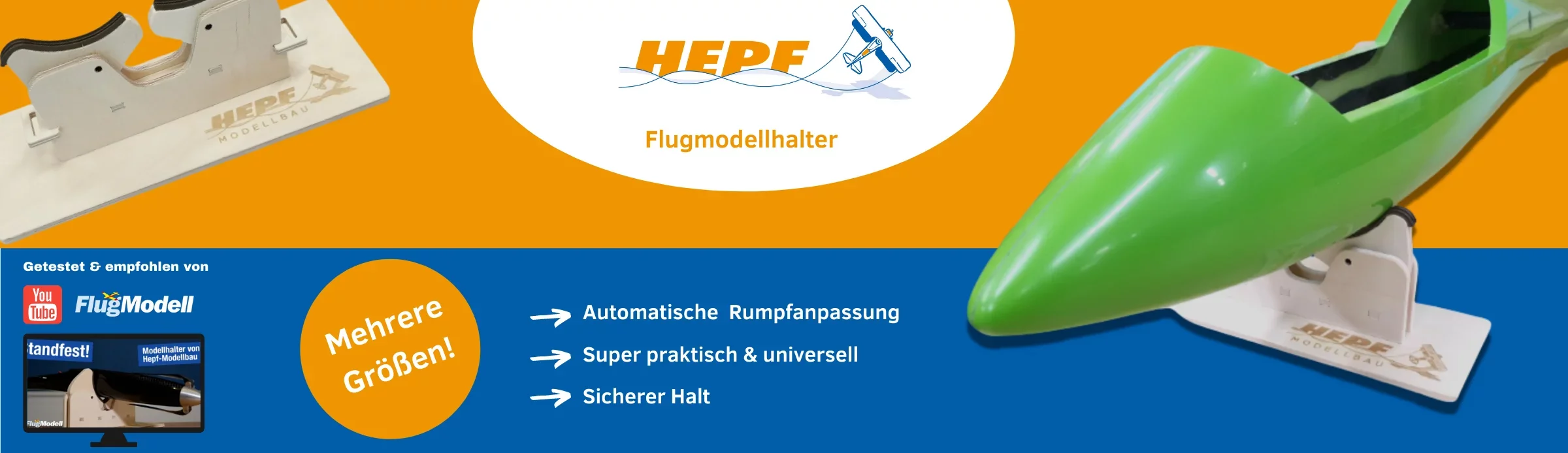 HEPF Modellbau Modellhalter Sortiment