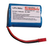LiFe Akku 6,4V - 1000mAh für TruckFighter 3