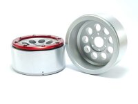 Beadlock Wheels GUN silber/rot 1.9 (2)