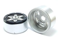 Beadlock Wheels SIXSTAR silber/schwarz 1.9 (2)
