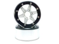 Beadlock Wheels SIXSTAR silber/schwarz 1.9 (2)