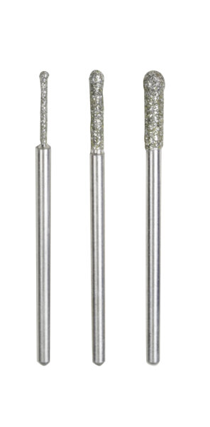 Diamant-beschichtete Schleifstifte, Kugel Ø 3,2 mm