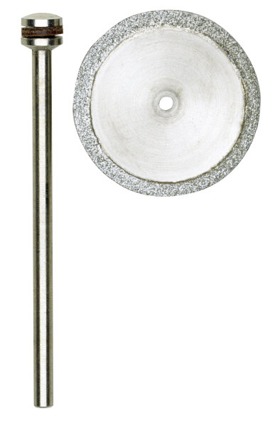Diamantierte Trennscheibe, 20 mm + 1 Träger
