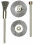 Pinselbürsten Stahl, 8 mm, 2 Stück