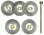 Radbürsten, Stahl, 22 mm, 5 Stück + 1 Träger