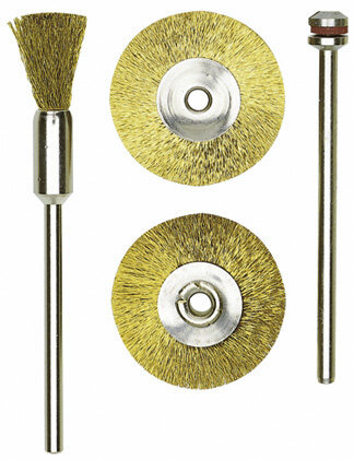 Pinselbürsten Messing, 8 mm, 2 Stück