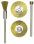 Pinselbürsten Messing, 8 mm, 2 Stück