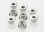 Selbstsichernd Chrome Muttern 4mm mit Flansch