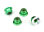 Radmuttern mit Flansch 4mm selbstsichernd Grün (4 Stk)