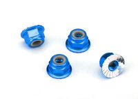 Radmuttern mit Flansch 4mm selbstsichernd Blau (4 Stk)