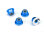 Radmuttern mit Flansch 4mm selbstsichernd Blau (4 Stk)