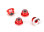 Radmuttern mit Flansch 4mm selbstsichernd Rot (4 Stk)