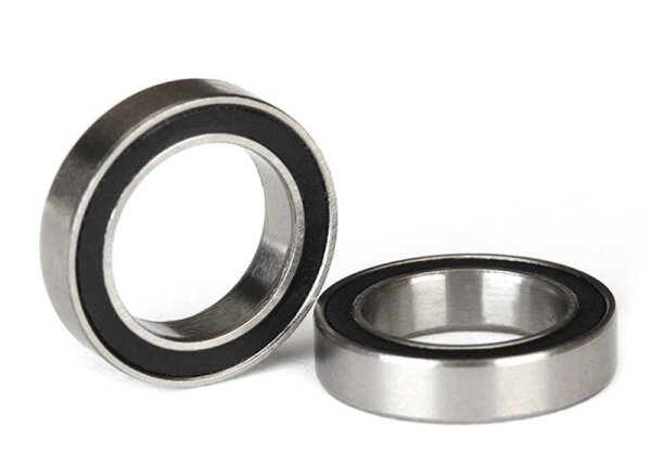 Kugellager, schwarz gummiert (12x18x4mm)
