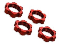 Radmuttern verzahnt Aluminium Rot 17mm (4 Stk)