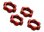 Radmuttern verzahnt Aluminium Rot 17mm (4 Stk)
