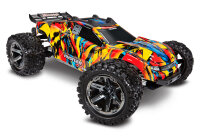 TRAXXAS Rustler rot/gelb 4X4 VXL BRUSHLESS