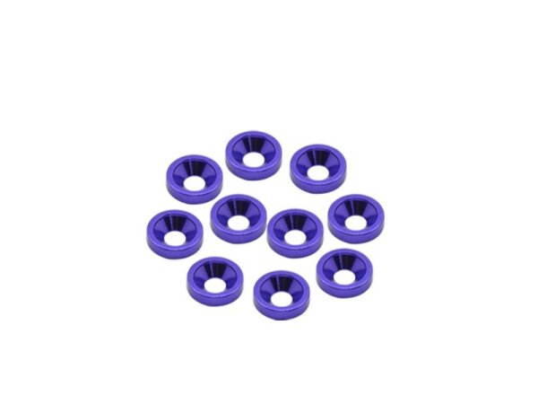 Alu M3 Countersink Washer-Blue (10)