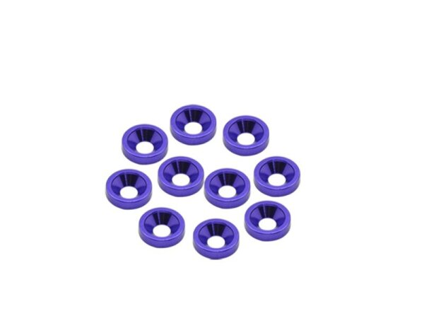 Alu M4 Countersink Washer-Blue (10)