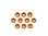Alu M4 Countersink Washer-Orange (10)