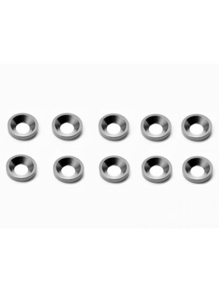 Alu M4 Countersink Washer-Gray (10)
