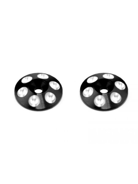 Alu Rear Wing Shims (Black) (2)