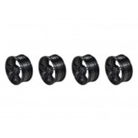 1/10 TC 5 Spoke Split Rims Black  (4)