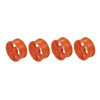 1/10 TC 5 Spoke Split Rims +0MM Offset Yellow (4)