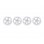 1/10 TC 5 Spoke Split Rims +3MM Offset White (4)