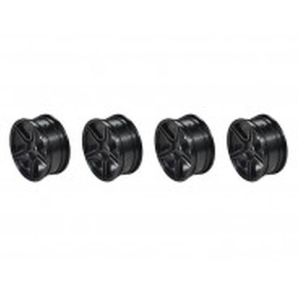 1/10 TC 5 Spoke Split Rims +3MM Offset Black (4)