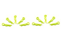 small body clip 1/10 - fluorescent yellow  (10)