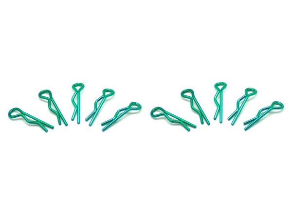 small body clip 1/10 - metallic green  (10)