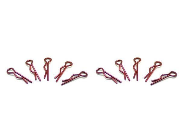 small body clip 1/10 - metallic red  (10)
