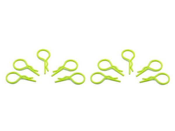 big body clip 1/10 - fluorescent yellow  (10)