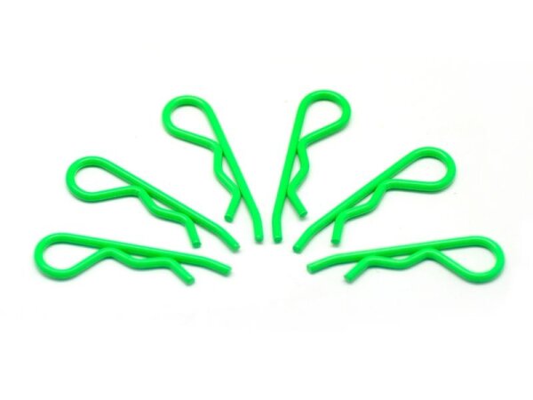 body clip 1/8 - fluorescent green  (6)