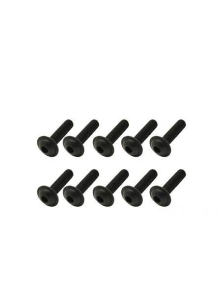 Screw allen roundhead flanged M3x12 (10)