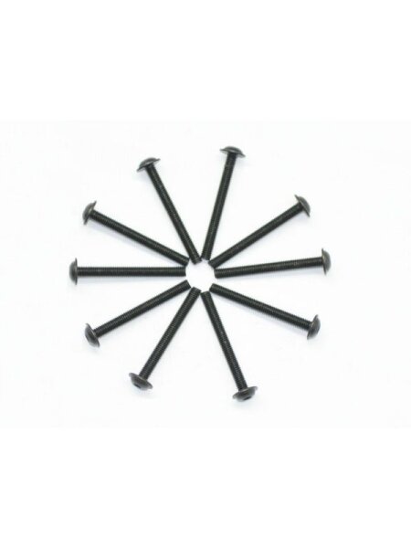 Screw allen roundhead flanged M3x28 (10)