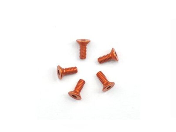 Alu Screw allen countersunk M2.2x6 Orange (7075) (5)