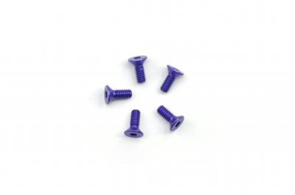 Alu Screw allen countersunk M2.2x6 Purple (7075) (5)