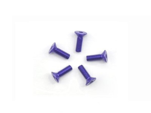 Alu Screw allen countersunk M2.5x8 Purple (7075) (5)