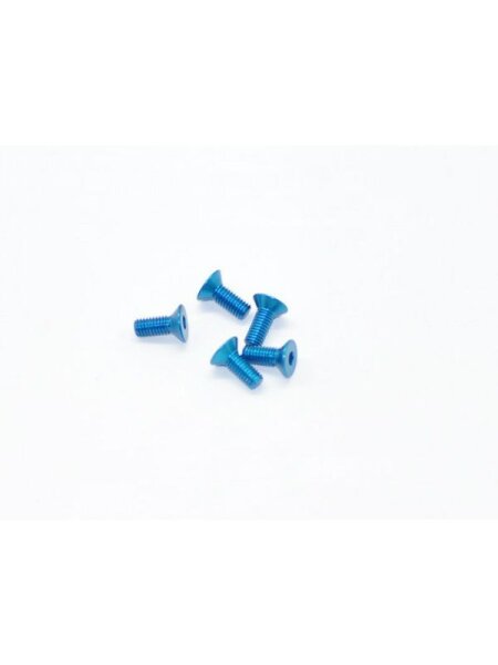 Alu Screw allen countersunk M3x8 Blue (7075) (5)