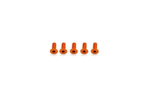 Alu Screw allen countersunk M3x8 Orange (7075) (5)