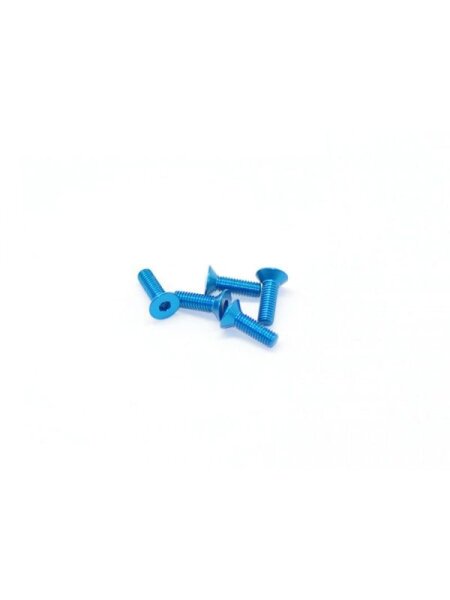 Alu Screw allen countersunk M3x10 Blue (7075) (5)