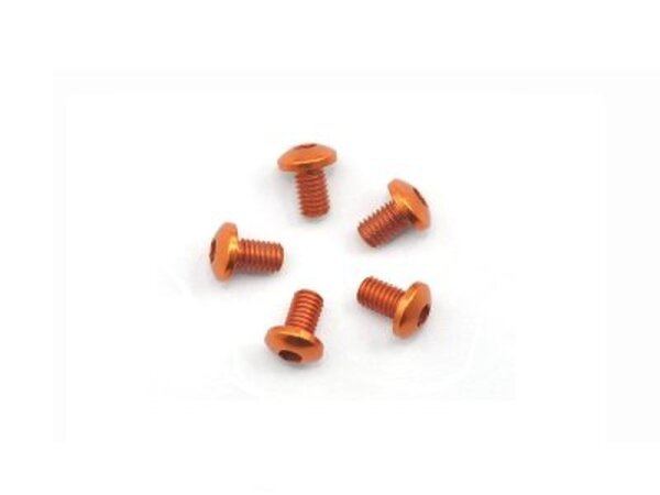 Alu Screw allen roundhead M3x5 Orange (7075) (5)