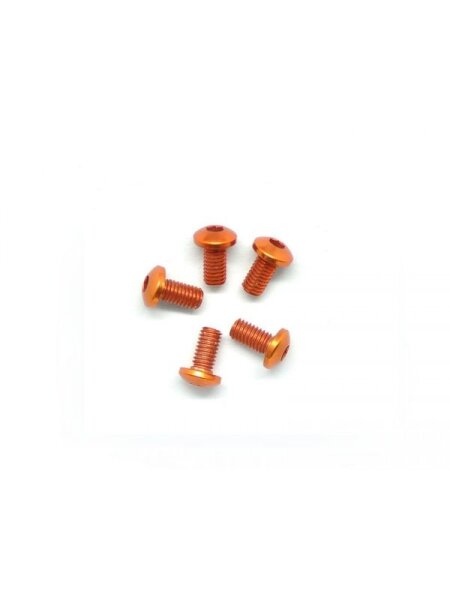 Alu Screw allen roundhead M3x6 Orange (7075) (5)