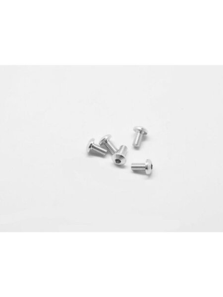 Alu Screw allen roundhead M3x6 Silver (7075) (5)