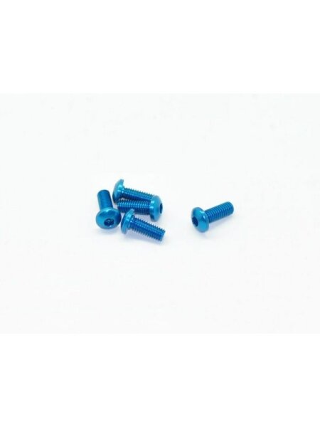 Alu Screw allen roundhead M3x8 Blue (7075) (5)