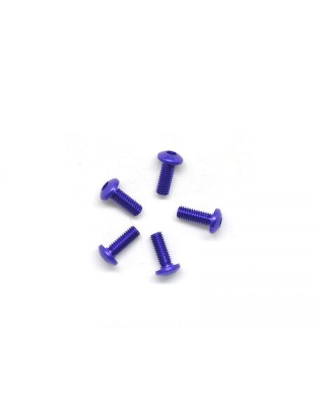 Alu Screw allen roundhead M3x8 Purple (7075) (5)