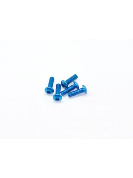 Alu Screw allen roundhead M3x10 Blue (7075) (5)