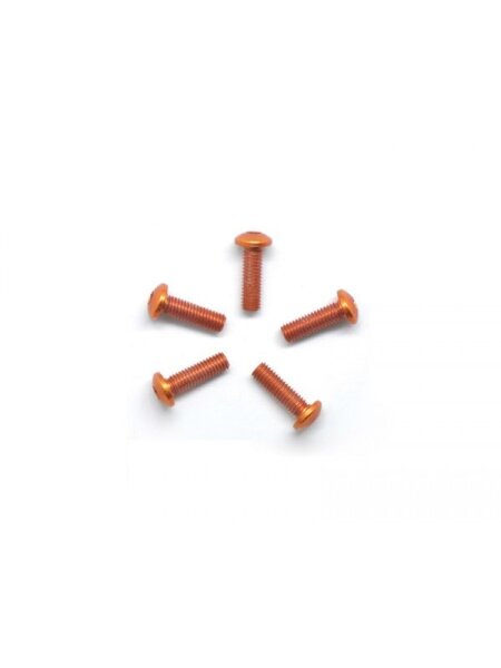 Alu Screw allen roundhead M3x10 Orange (7075) (5)