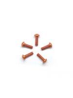 Alu Screw allen roundhead M3x10 Orange (7075) (5)